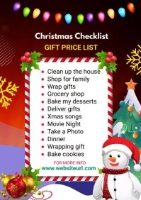 Christmas To Do List Design A4 template