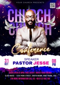 Church conference flyer A4 template