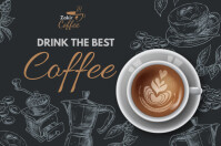 Coffee Ads Banner 4' × 6' template