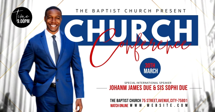 Church Conference Flyer Template Facebook Event Cover