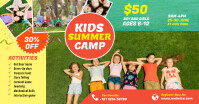 Kids Summer Camp Facebook ad template