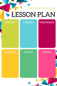 Lesson Plan Poster template
