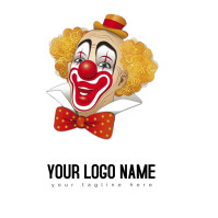 Clowns and Clowning Harlequin Circus Logo template