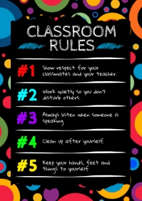 Classroom Rules Flyer A4 template
