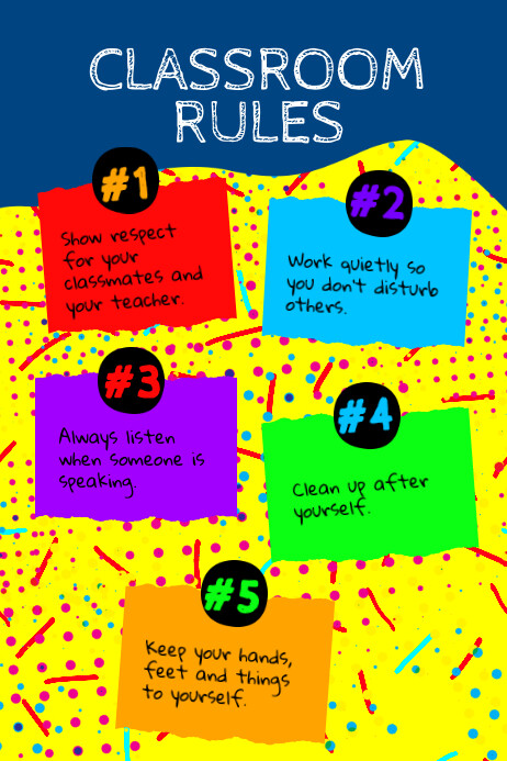 Classroom Rules Poster template