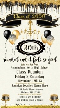 Editable Any Year Class Reunion Instagram Story template