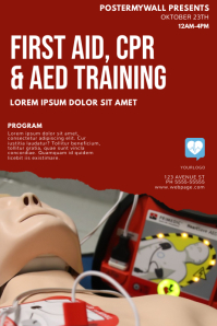 CPR Training Flyer Template Poster
