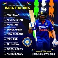 CRICKET WORLD CUP 2023 Square (1:1) template