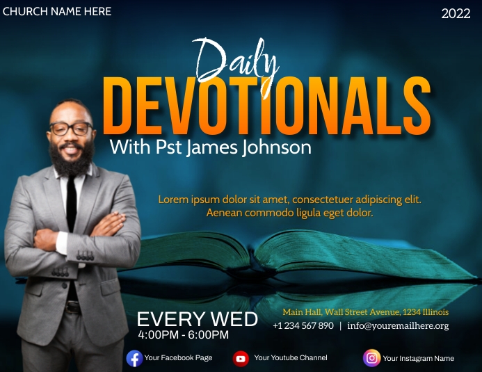 daily devotionals flyer template