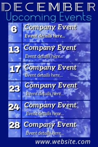 December Upcoming Events Video Poster template