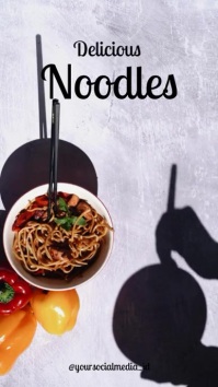 delicious noodle template Instagram Reel