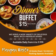 dinner buffet video template Square (1:1)