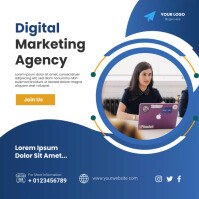 Digital Marketing Agency Poster Square (1:1) template