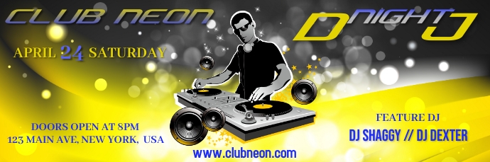 DJ Night Flyer En-tête d'e-mail template