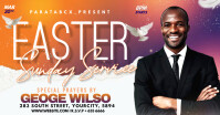 Easter Sunday Service flyer Facebook Ad template