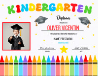 Editable Kindergarten Diploma with photo Flyer (US Letter) template