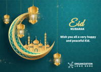 Eid card design Postcard template
