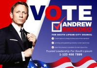 election campaign  poster Postcard template