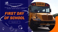 First Day of School Event Video Banner template