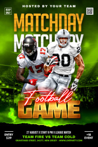 FOOTBALL GAME Tumblr Graphic template
