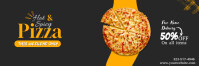 food menu and delicious pizza template Twitter Banner