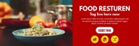 Food Facebook Cover Banner 2' × 6' template
