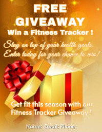 Free fitness giveaway Flyer (US Letter) template