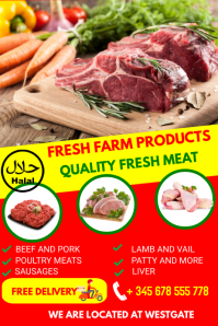 FRESH MEAT POSTER template