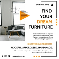 furniture retail advertisement banner templat Instagram Post template