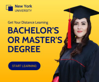 Get Distance Learning Degree Banner Large Rectangle template