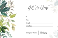 Gift certificate Label template