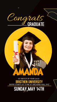 graduation congratulations Instagram Story template