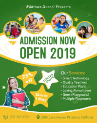 Green School Admission Poster Poster/Wallboard template
