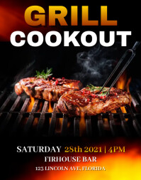 Grill Cookout Flyer Template Poster/Wallboard