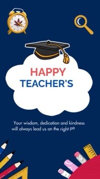 Happy teachers day video template Digital Display (9:16)