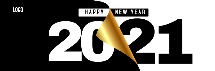 HAPPY NEW YEAR 2021 Spanduk 2' × 6' template