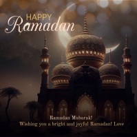 happy ramadan animated card Square (1:1) template