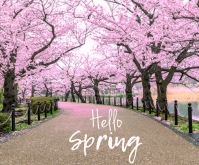 hello spring flyer template Medium Rectangle