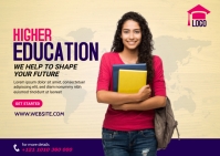 Higher Education Ad Template Postcard