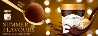 Ice Cream Banner Ads Facebook Cover Photo template