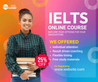 IELTS Online Course Ad Large Rectangle template