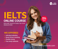 IELTS Online Course Ad Template Large Rectangle