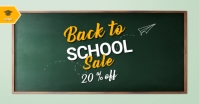 Illustrated Back To School Sale Facebook template