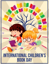 International Children's Book day Flyer template