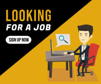 Job opportunity, online ad Large Rectangle template