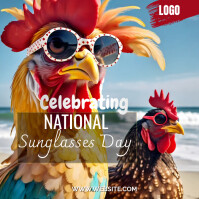 Joyful National Sunglasses Day Instagram Post template