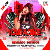 karaoke music party Square (1:1) template