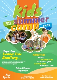 Kids Summer Camp Flyer A6 template