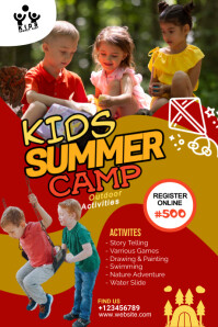 Kids Summer Camp Tumblr Graphic template