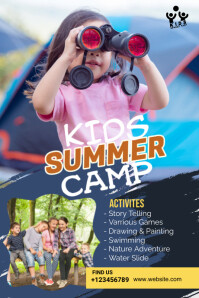Kids Summer Camp Tumblr Graphic template